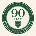 Absora 90-day money-back guarantee seal