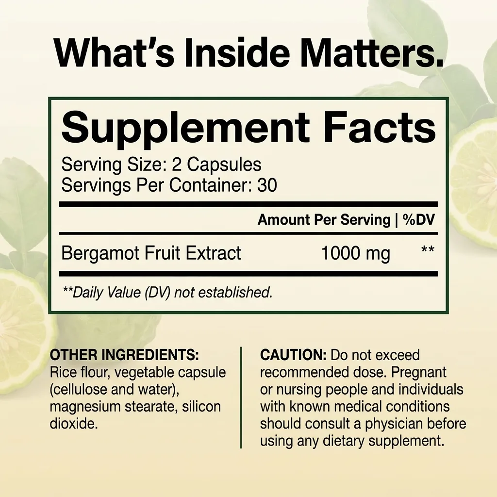 Absora Citrus Bergamot supplement facts and how to take it
